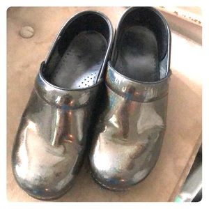 Dansko clogs patent multicolor sparkle size 36